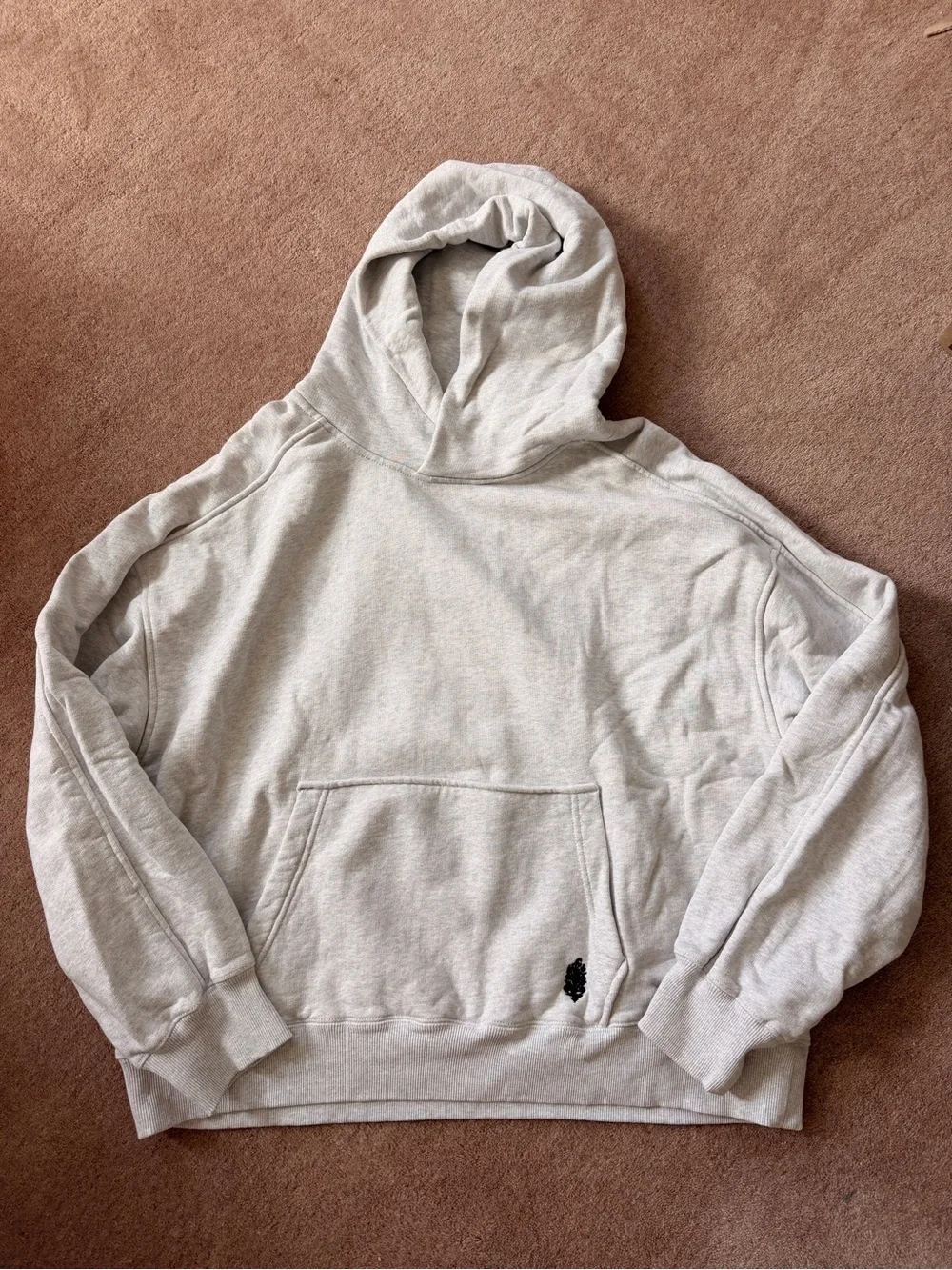 FP Movement A Cut Above Light Gray Pullover Hoodie 100% Cotton Large - Picture 1 of 4